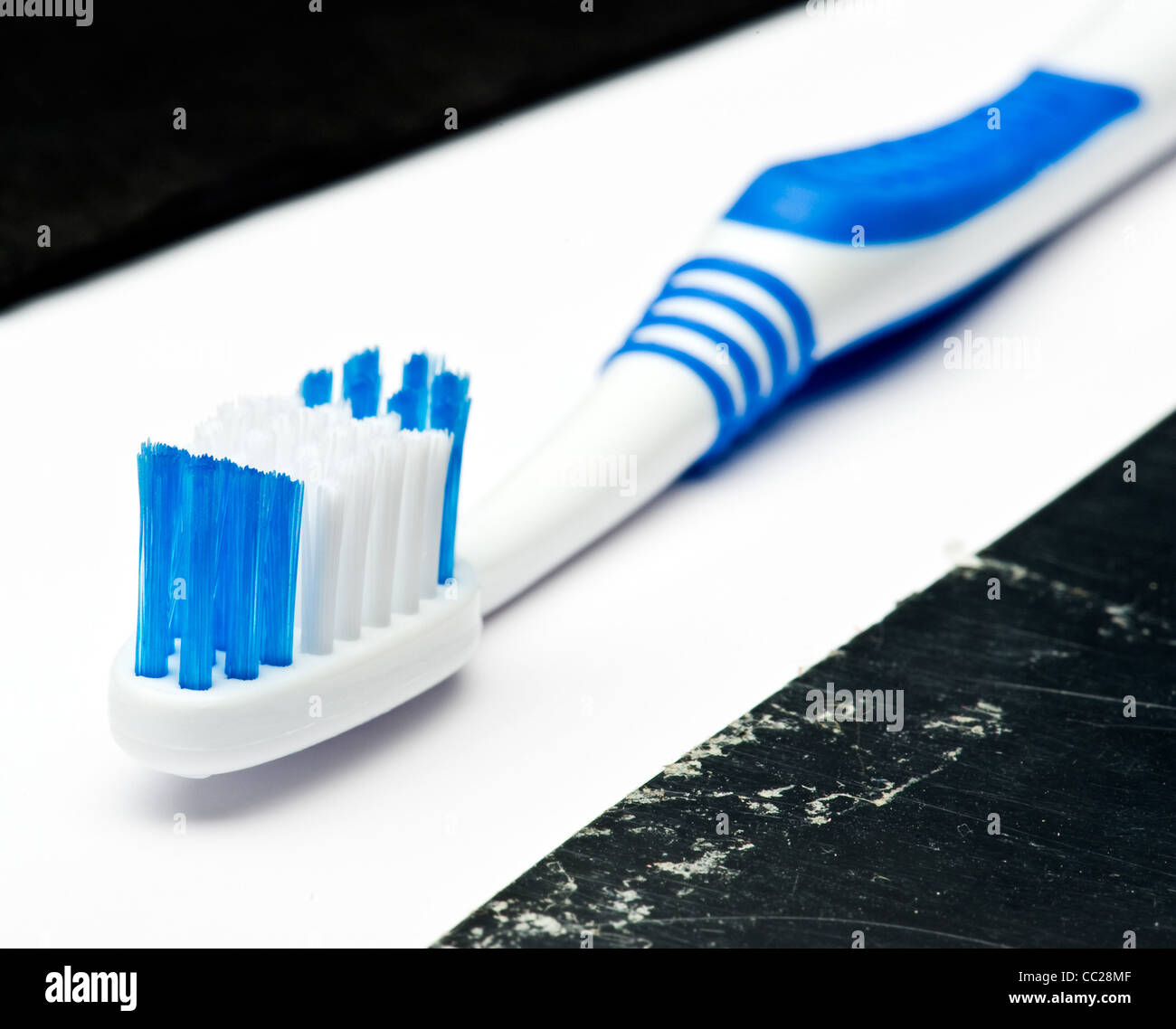 Une brosse à dents bleu Banque D'Images