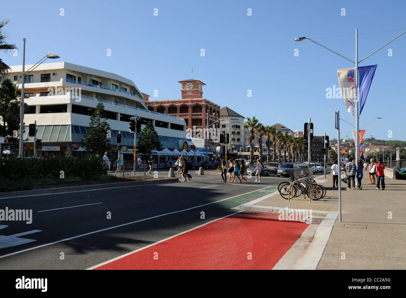 Campbell Parade à Bondi Beach, près de Sydney, New South Wales, Australia Banque D'Images