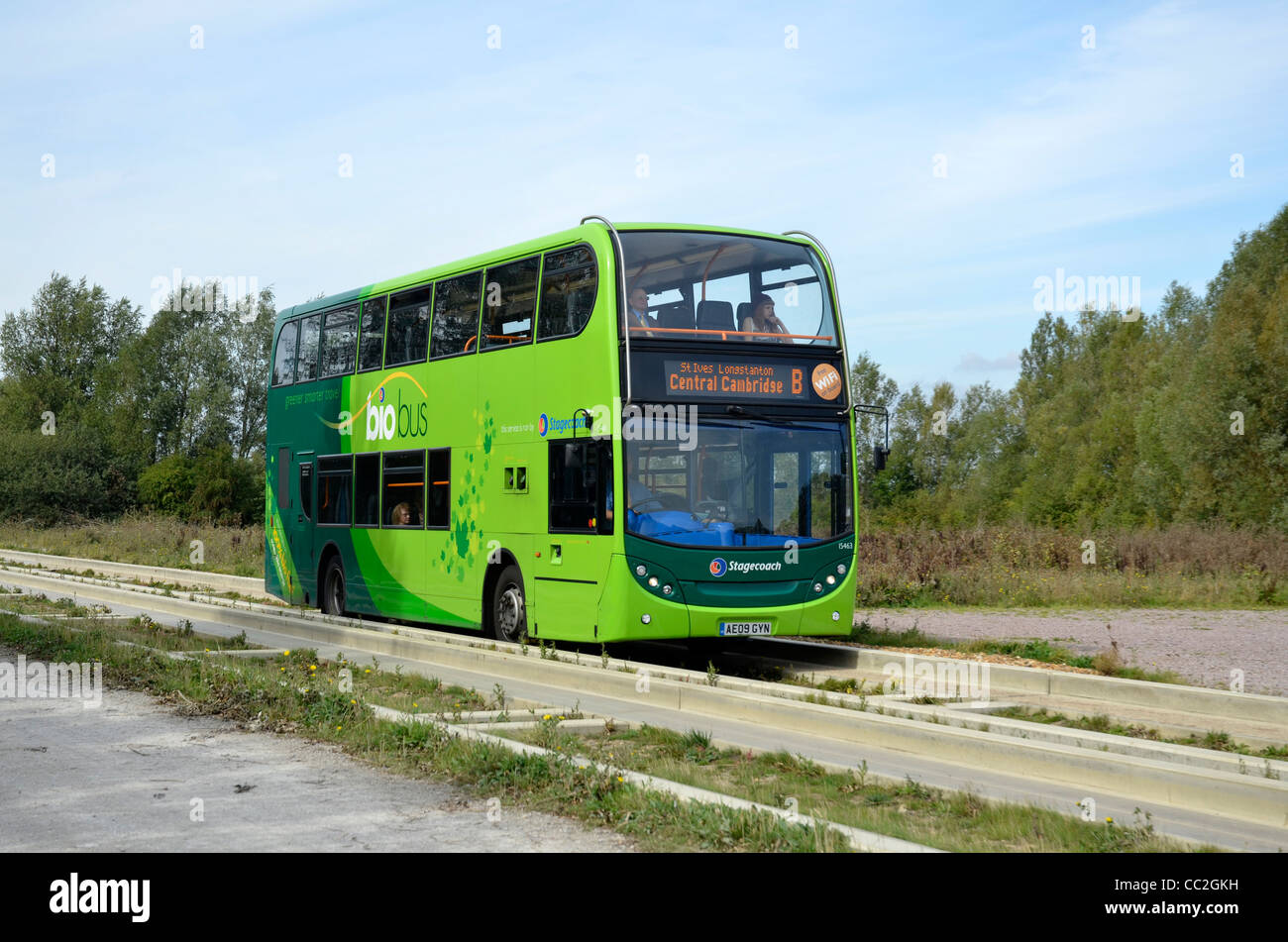 Visite guidée sur la voie de bus à fen drayton cambridgshire angleterre Banque D'Images