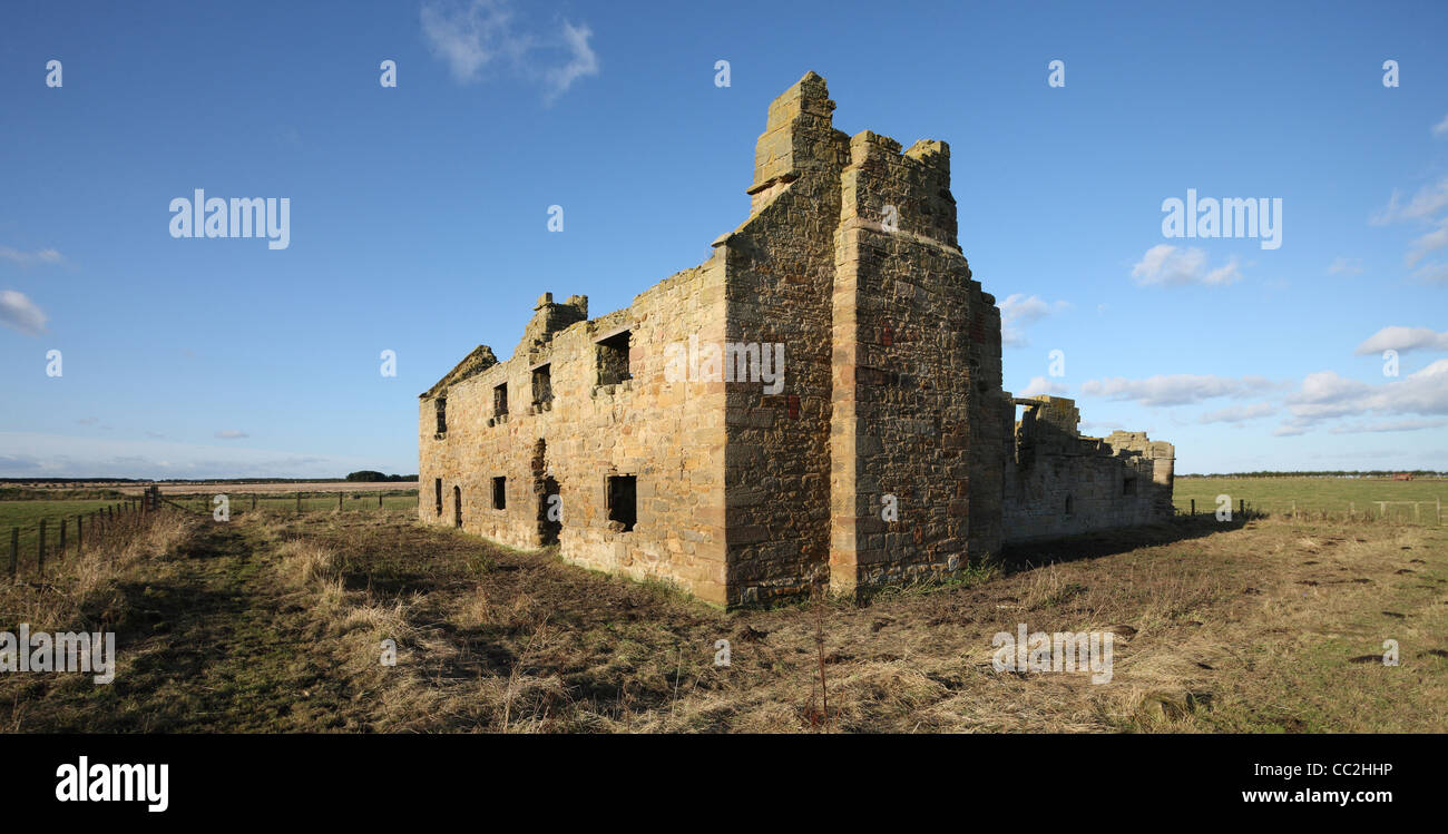 Chibburn Preceptory faible des Chevaliers hospitaliers et The Dower House, Widdrington, Northumberland Banque D'Images