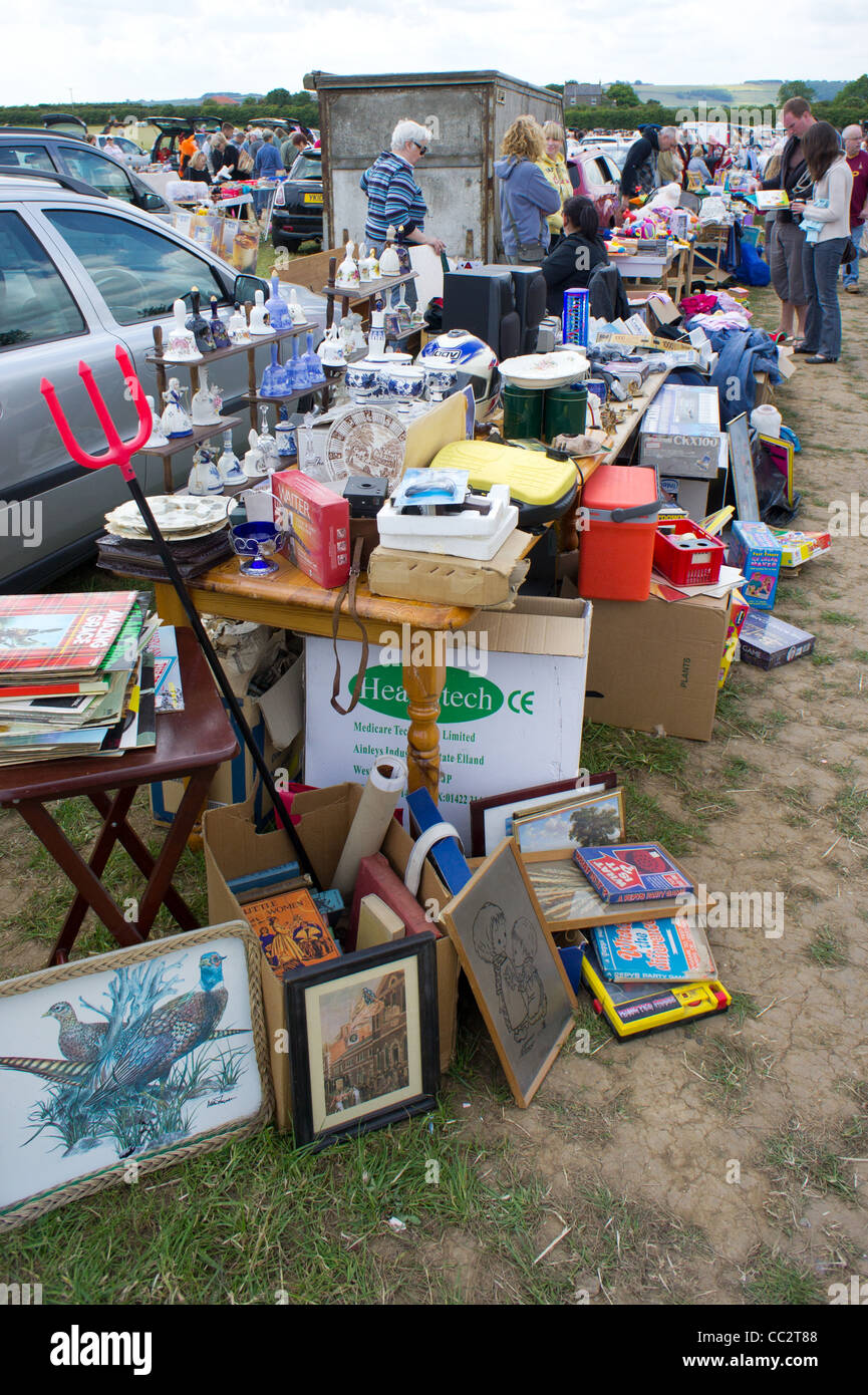 Car Boot Sale près de Rochester North Yorkshire UK Banque D'Images