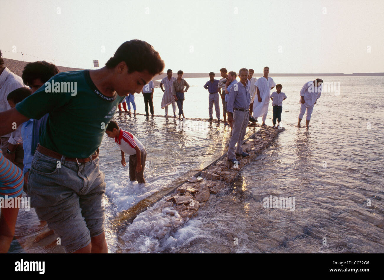 L'ouverture de la grande rivière artificielle de l'eau projet libyen du