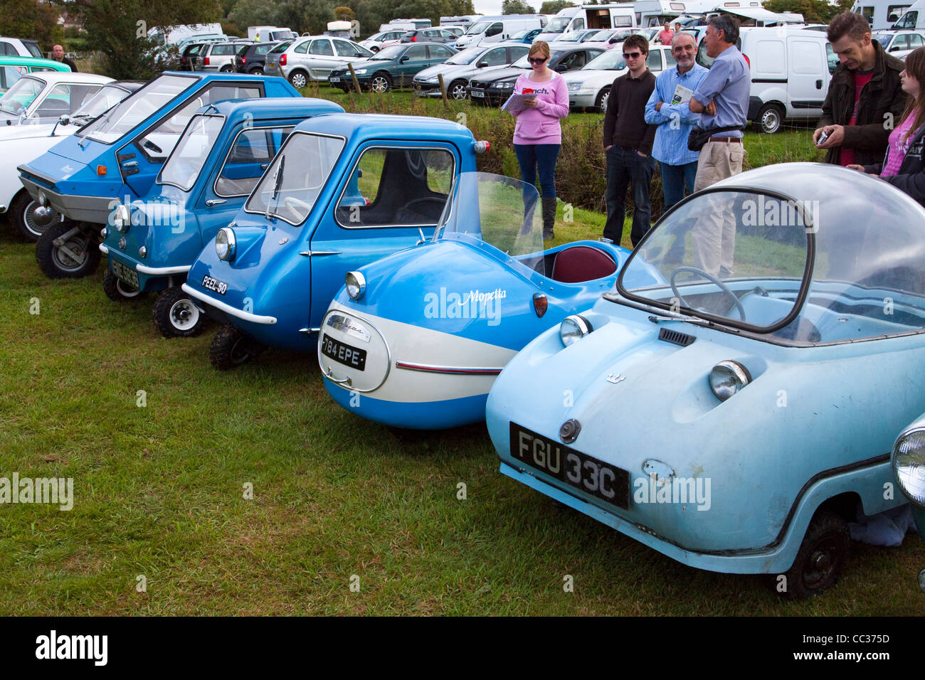 Micro vintage cars et voitures Bulle Banque D'Images