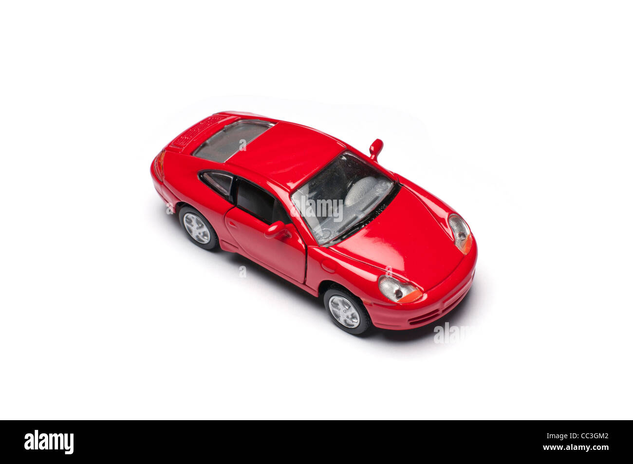 Une voiture de sport jouet rouge Banque D'Images