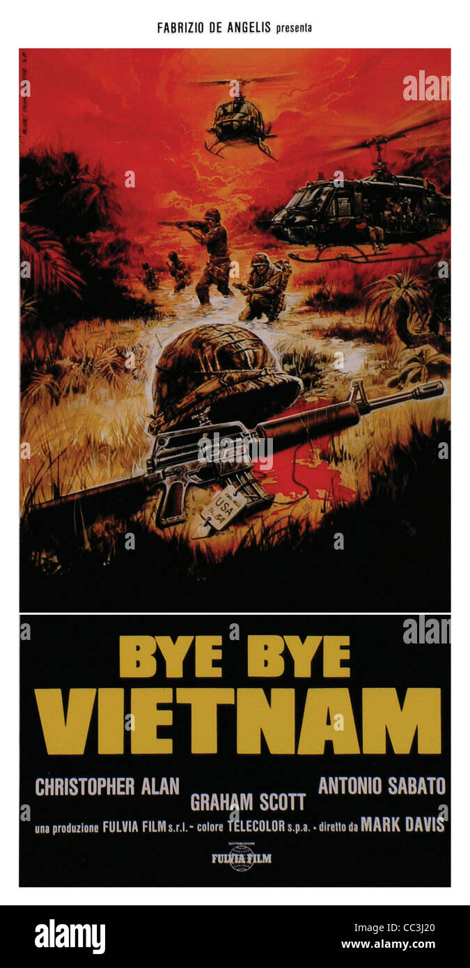 Cinema : Bye Bye Vietnam 1988 Directeur Mark Davis Poster Banque D'Images