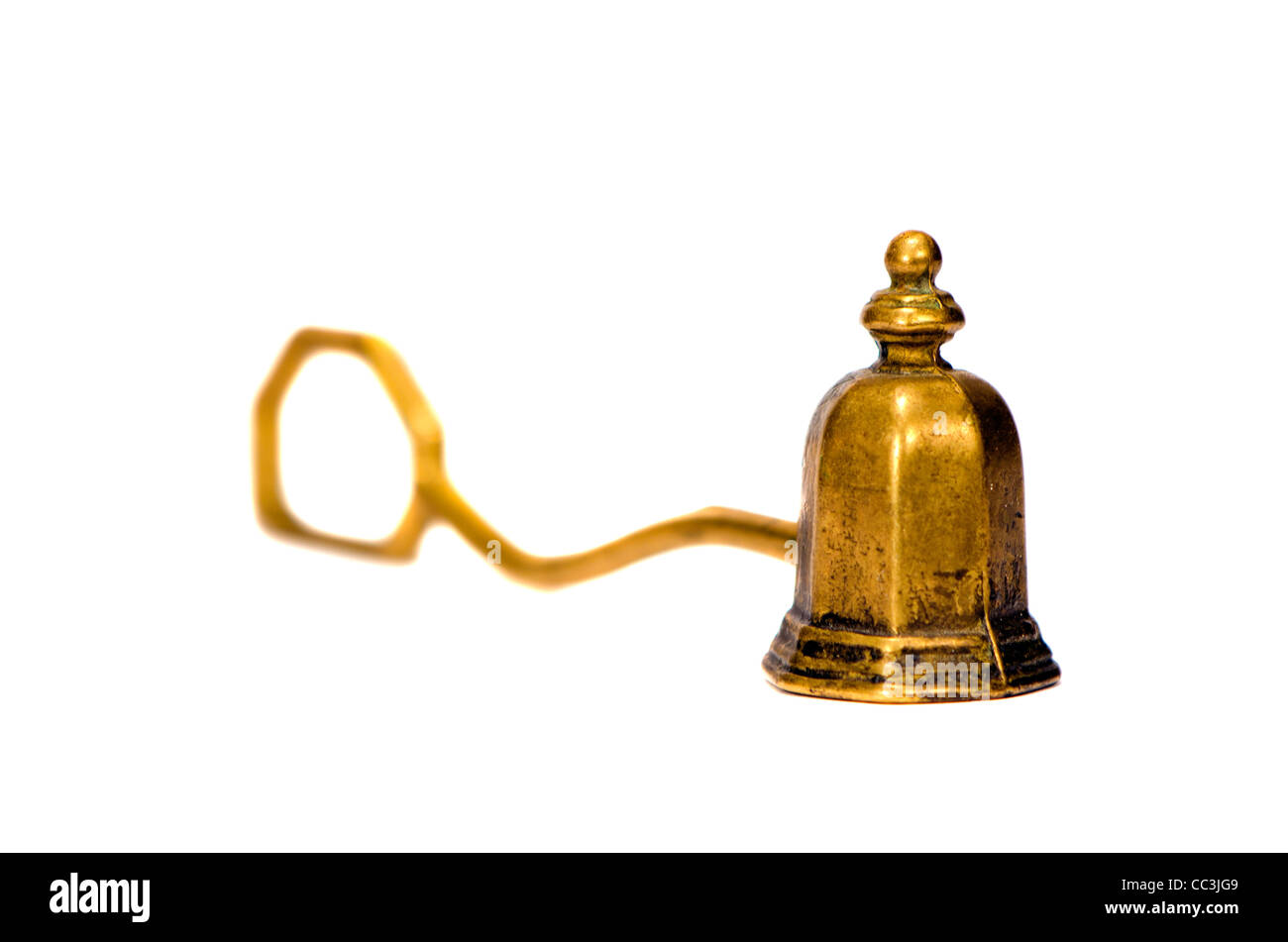 Vintage outil en laiton pour éteindre le feu de la bougie Banque D'Images