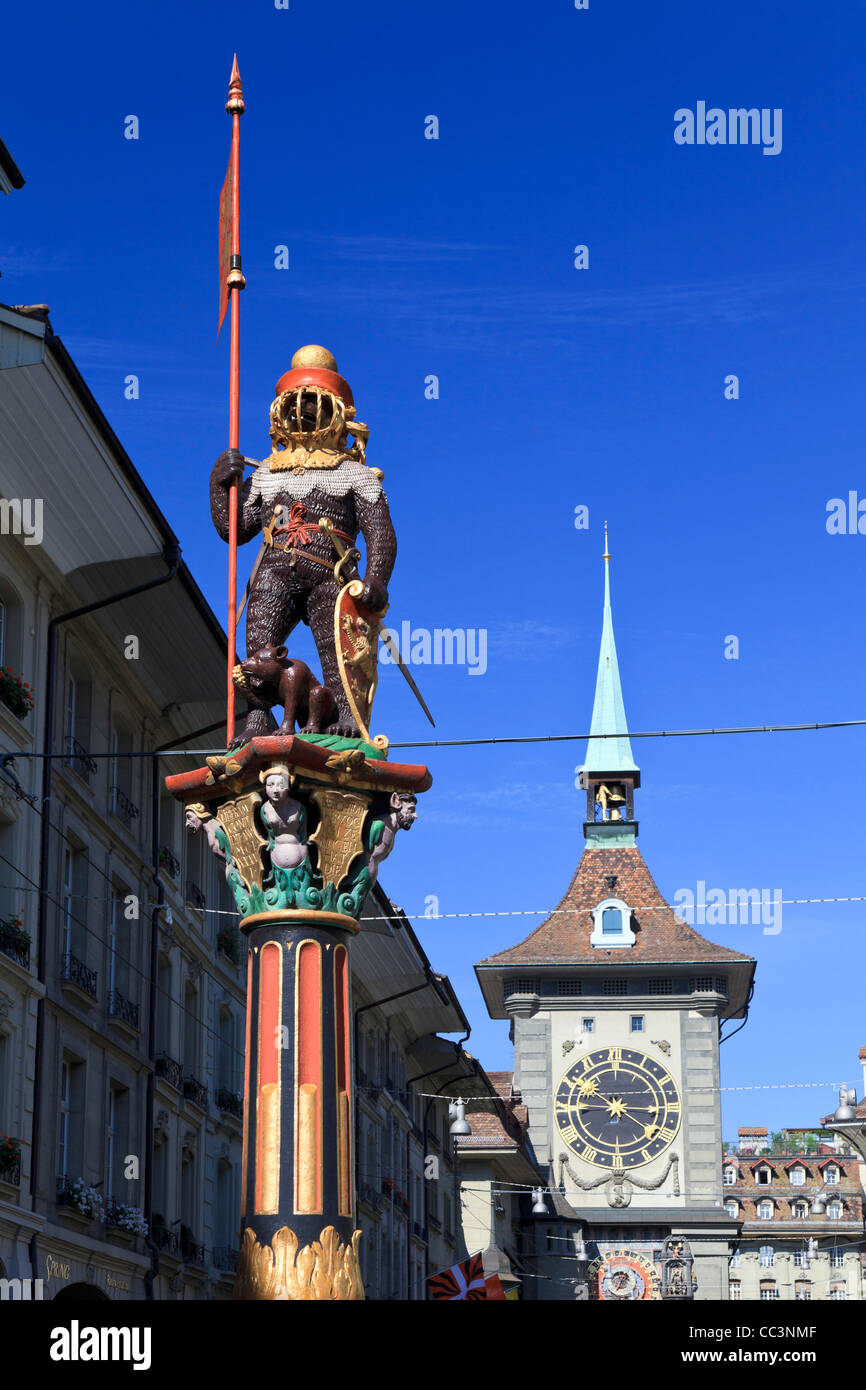 Suisse, Berne, de la vieille ville (patrimoine de l'UNESCO), de l'horloge (Clock Tower) Banque D'Images