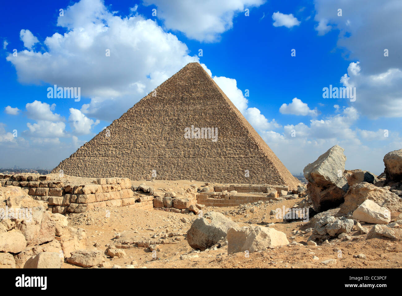 Grand pyramids, Giza, Egypte Banque D'Images
