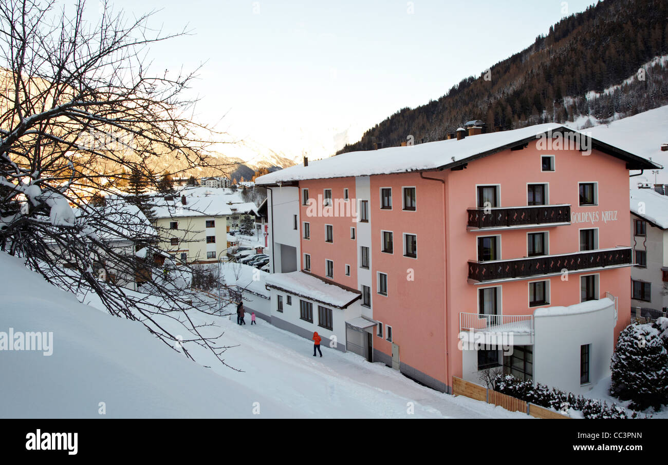 Maison traditionnelle des Alpes, Autriche Banque D'Images