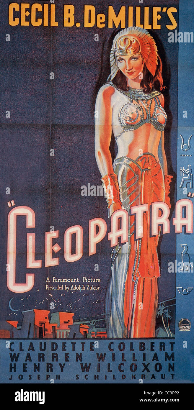 Film manifeste : Cléopâtre, 1934, Réalisé par Cecil B. Demille Banque D'Images