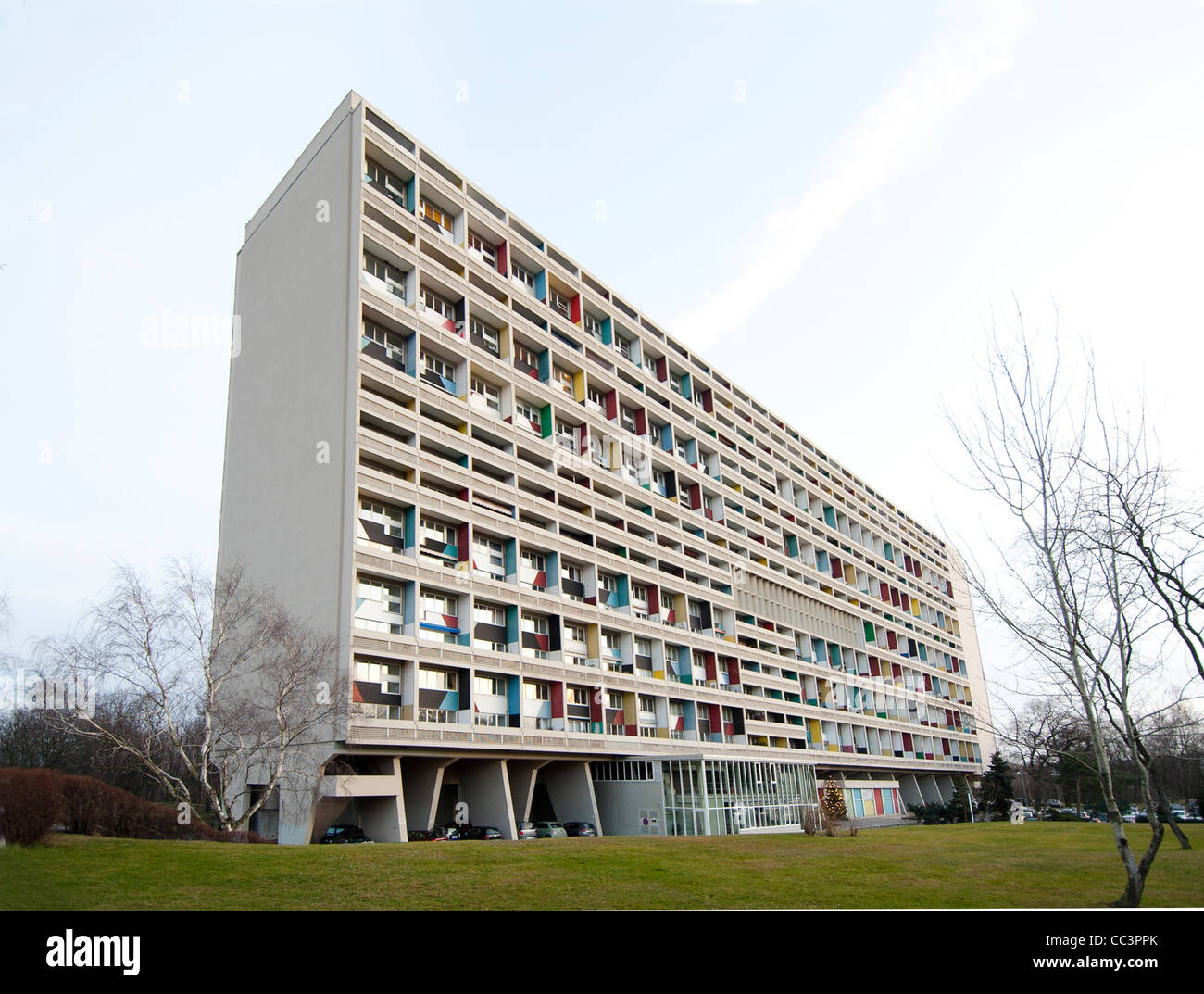 Corbusierhaus Berlin, Allemagne (Unité d'habitation, genre Berlin) construit pour une exposition internationale (Interbau) en 1957. Banque D'Images