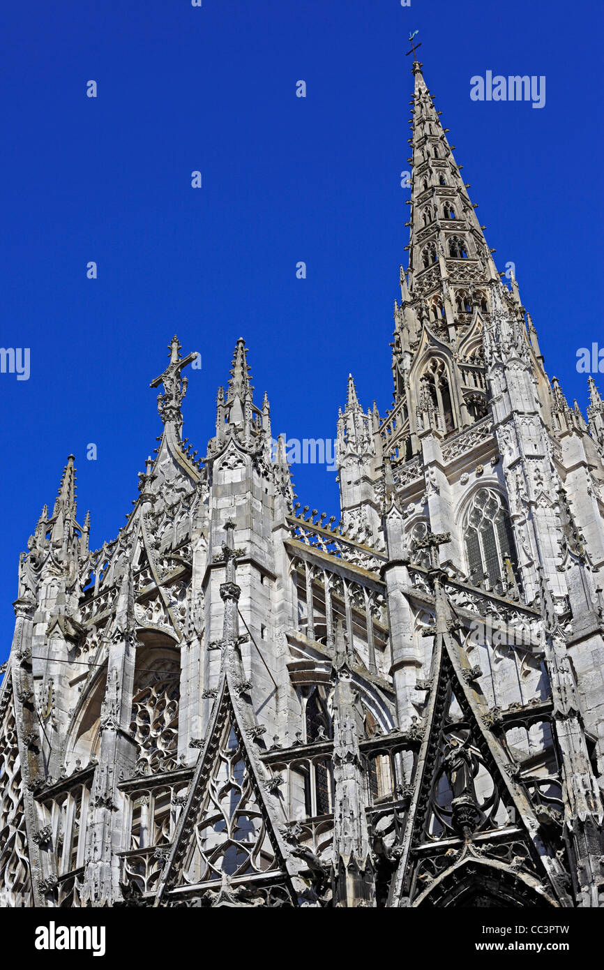 De l'église Saint-Maclou, Rouen, Seine-Maritime, Haute-Normandie, France Banque D'Images