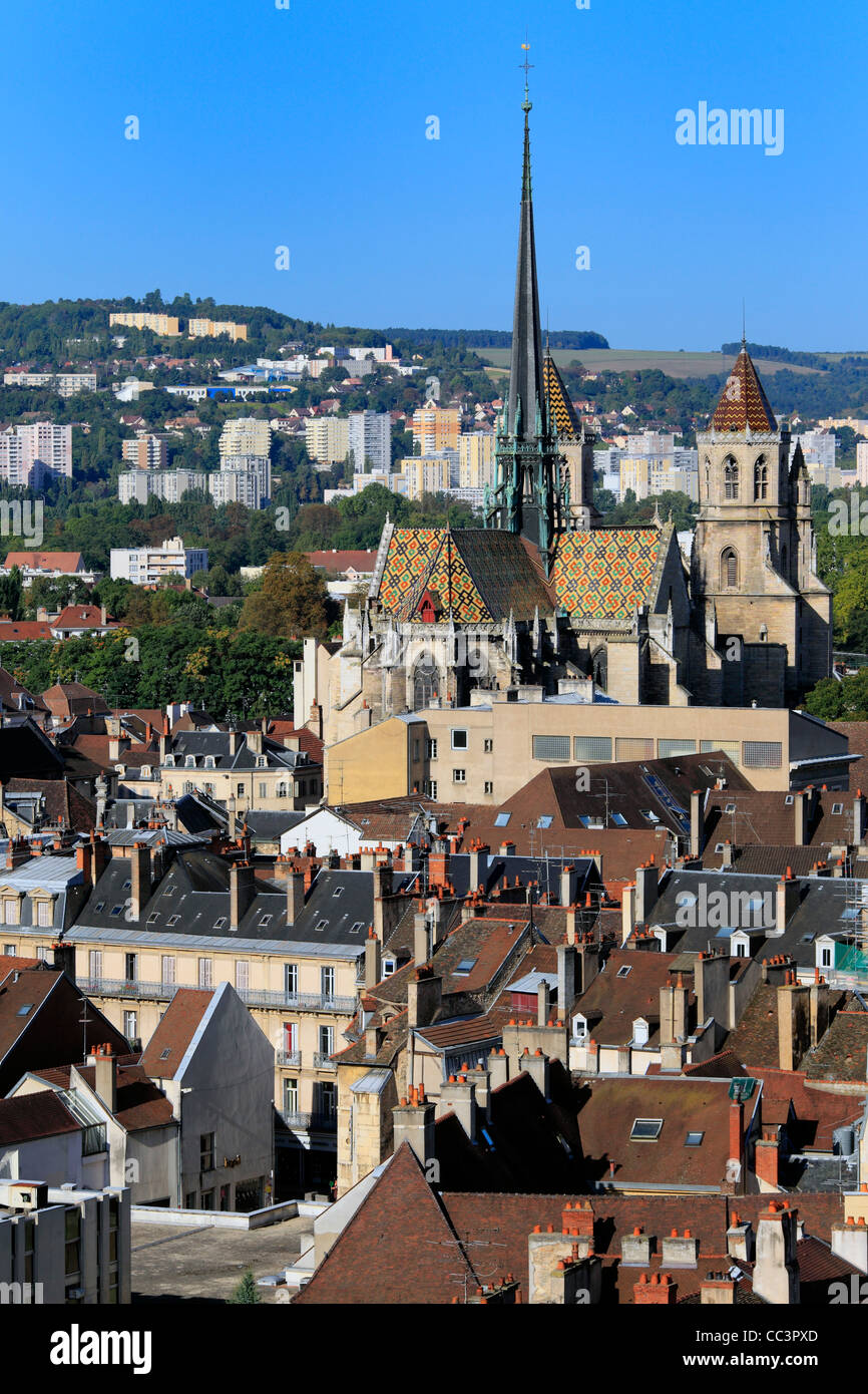 Vue de la ville à partir de la Tour Philippe le Bon, Dijon, Côte-d'Or departement, Bourgogne, France Banque D'Images
