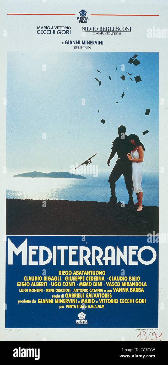 Film : Mediterraneo, 1990, Réalisé par Gabriele Salvatores. De l'affiche. Banque D'Images