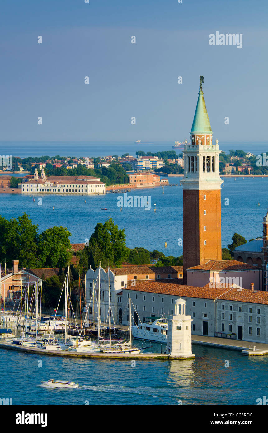 Italie, Vénétie, Venise, San Giorgio Maggiore sur Canale di San Marco Banque D'Images