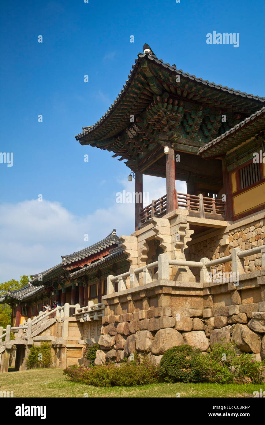 Corée, Gyeongsangbuk-do, Gyeongju, Temple Bulguksa Banque D'Images