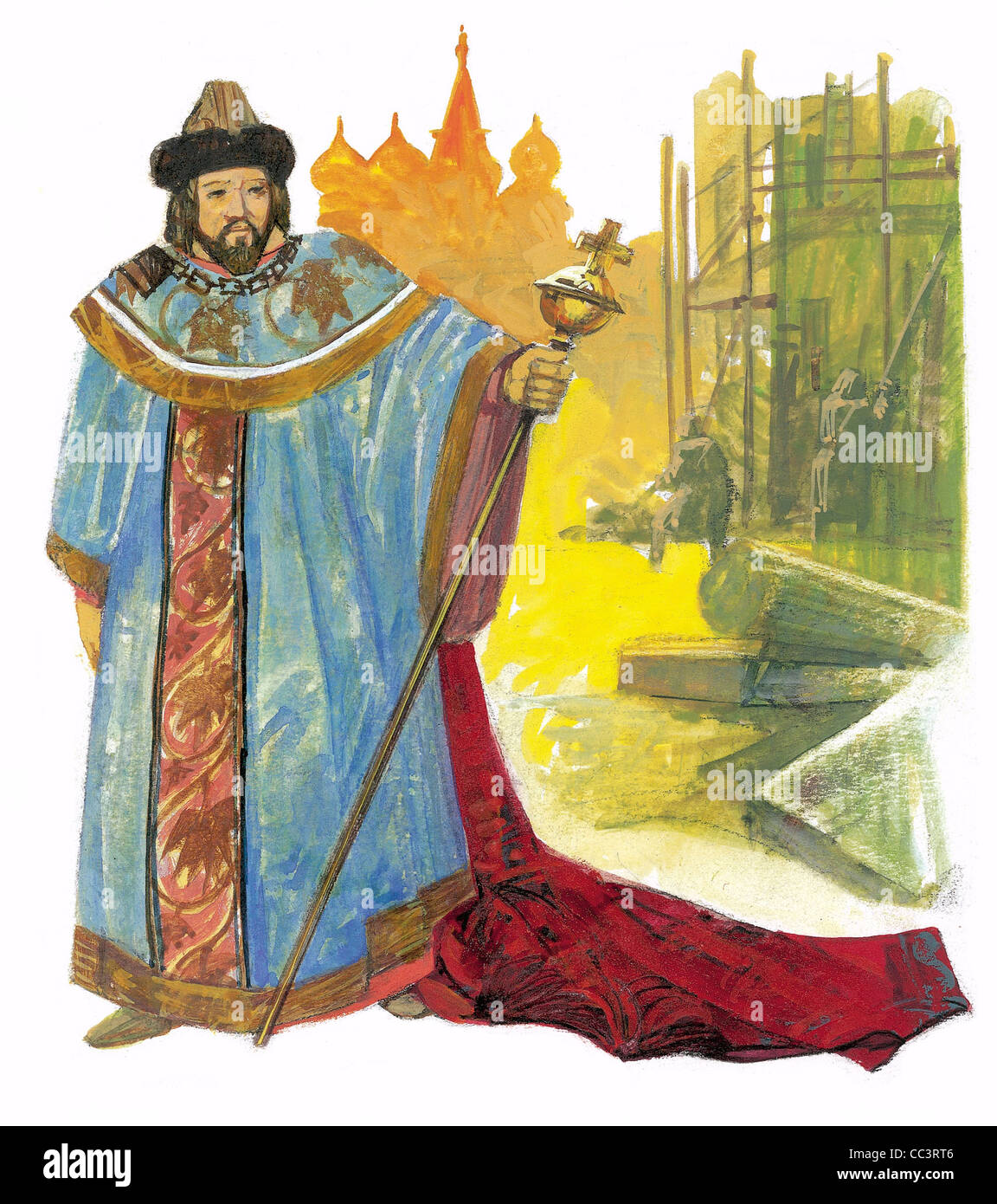 La Russie, 16ème siècle. J'ai(van IV (1530-1584), connu sous le nom de Ivan le Terrible. C'était la première à Moscou pour s'approprier le titre de Tsar Banque D'Images