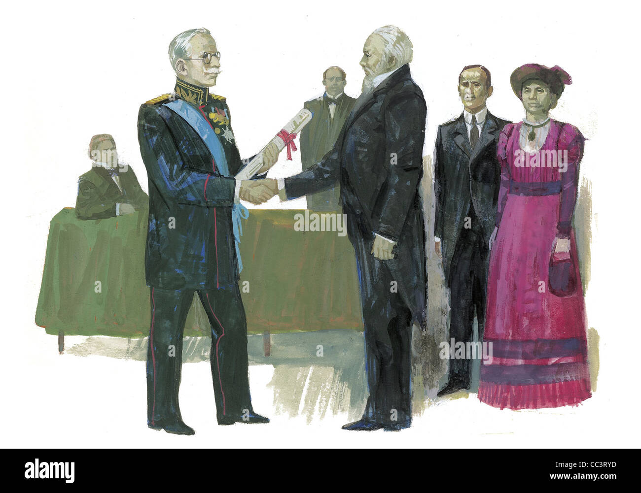 La Suède, le dix-neuvième siècle. Alfred Bernhard Nobel (1833-1896), Scientifique et chercheur. A inventé la dynamite et Banque D'Images
