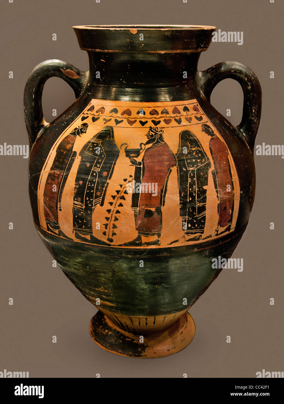 L'amphora Italie étrusque Etruria 540 av. Banque D'Images