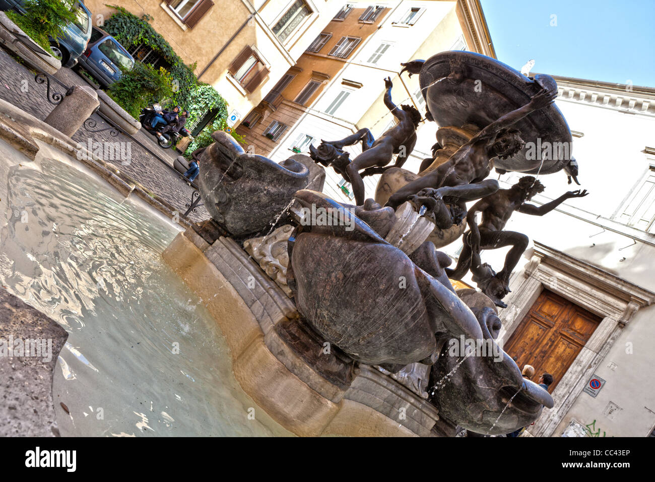 Fontaine des tortues sur la Piazza Mattei Rome Banque D'Images