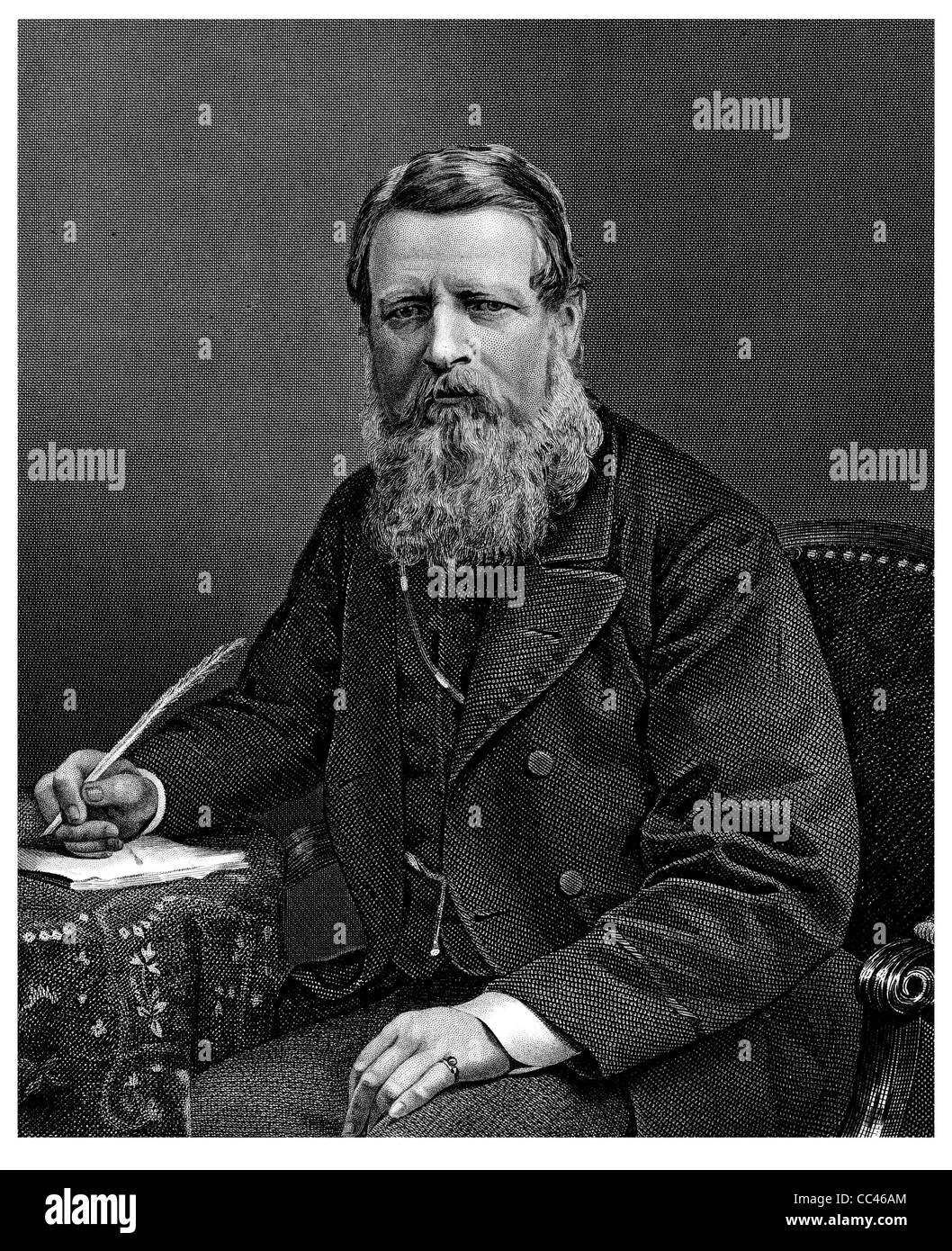 Sir Stafford Henry Northcote 1er comte Iddesleigh 1818 1887 homme politique conservateur Chancelier Secrétaire des affaires étrangères de l'Échiquier Banque D'Images