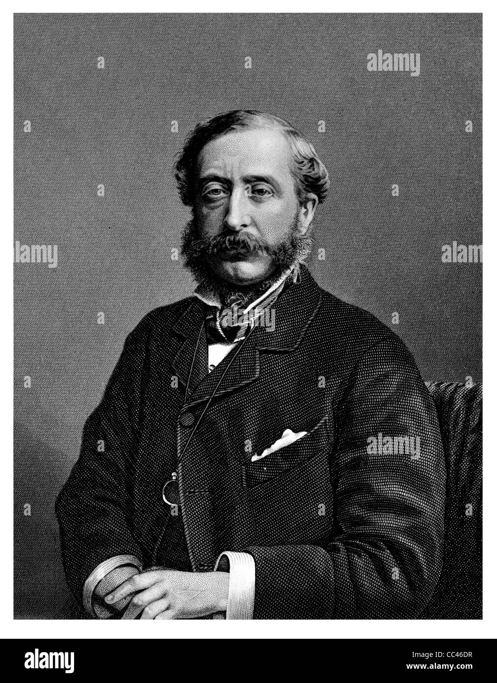 Henry Howard Molyneux Herbert 4e comte de Carnarvon 18311890 Lord Porchester politicien britannique conservateur Banque D'Images