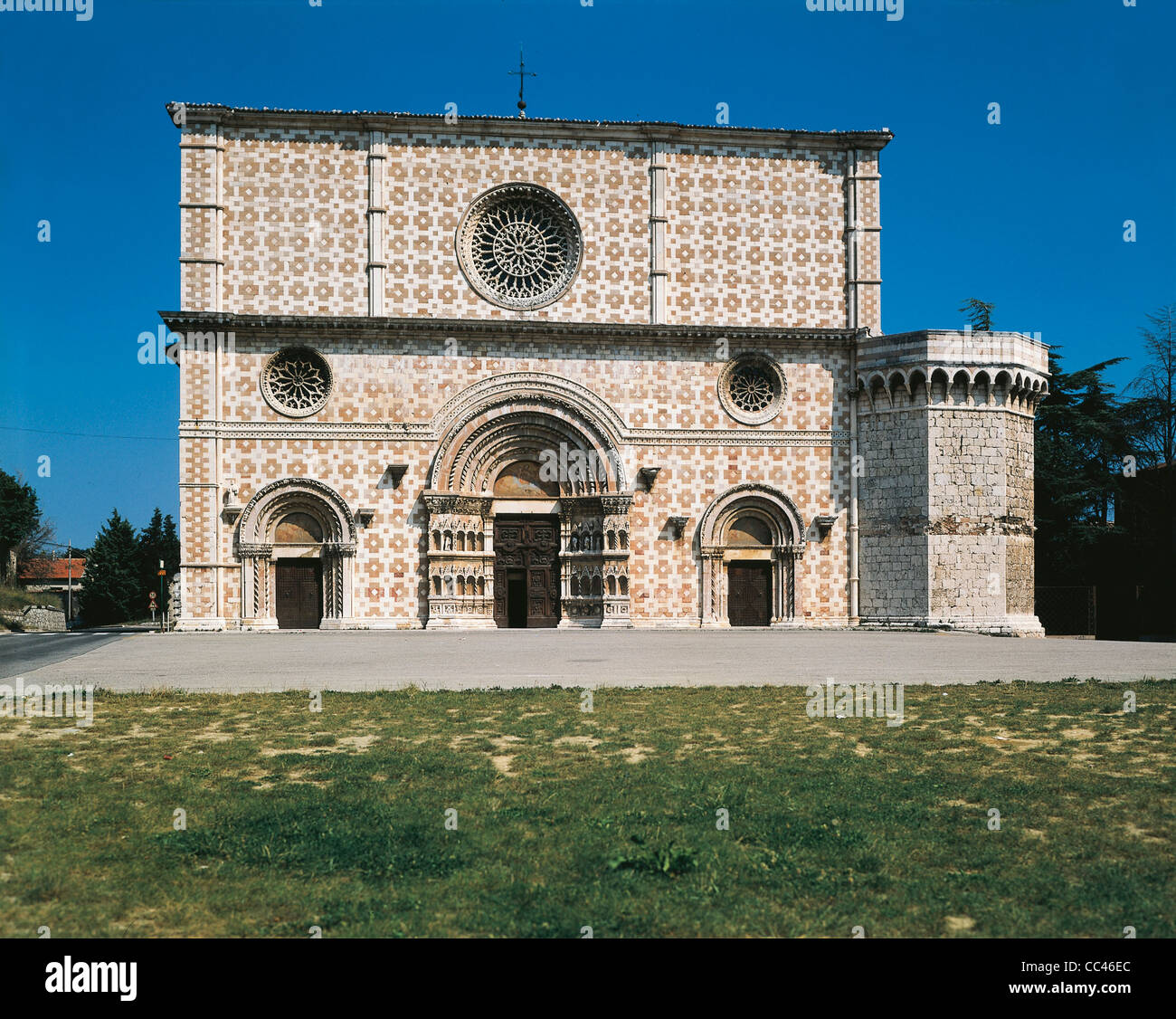 L'Aquila Abruzzes l'église de St Mary Collemaggio X4e siècle Banque D'Images