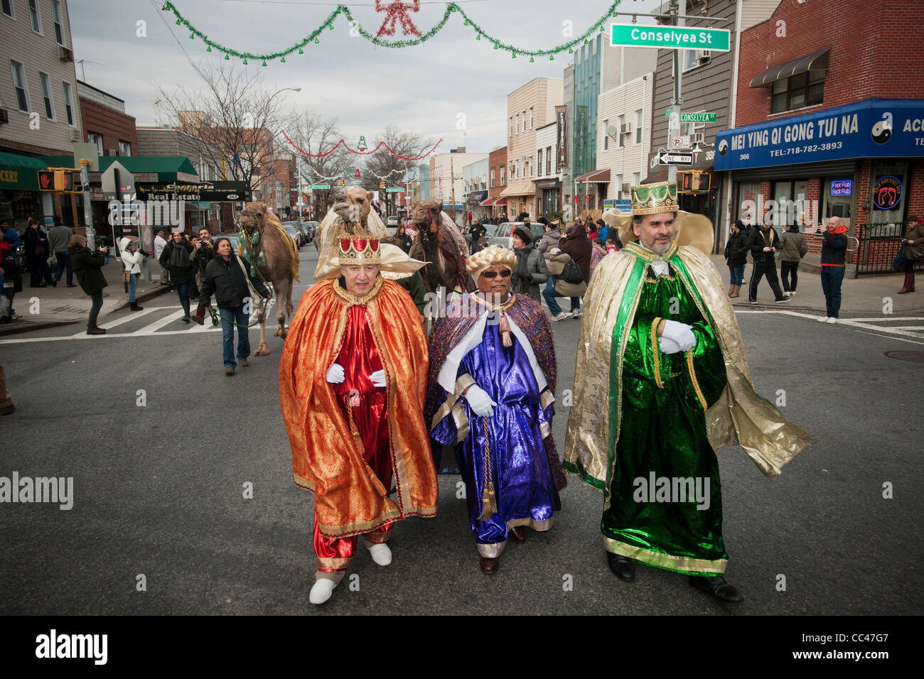 Three Kings Day Parade dans le quartier de Bushwick à Brooklyn New York Banque D'Images