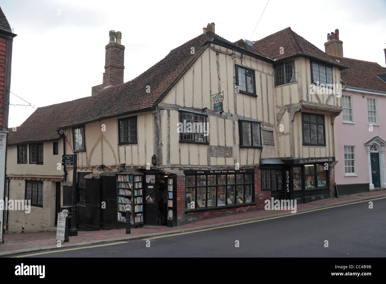 Le xve siècle Librairie à Lewes, East Sussex, UK. Banque D'Images