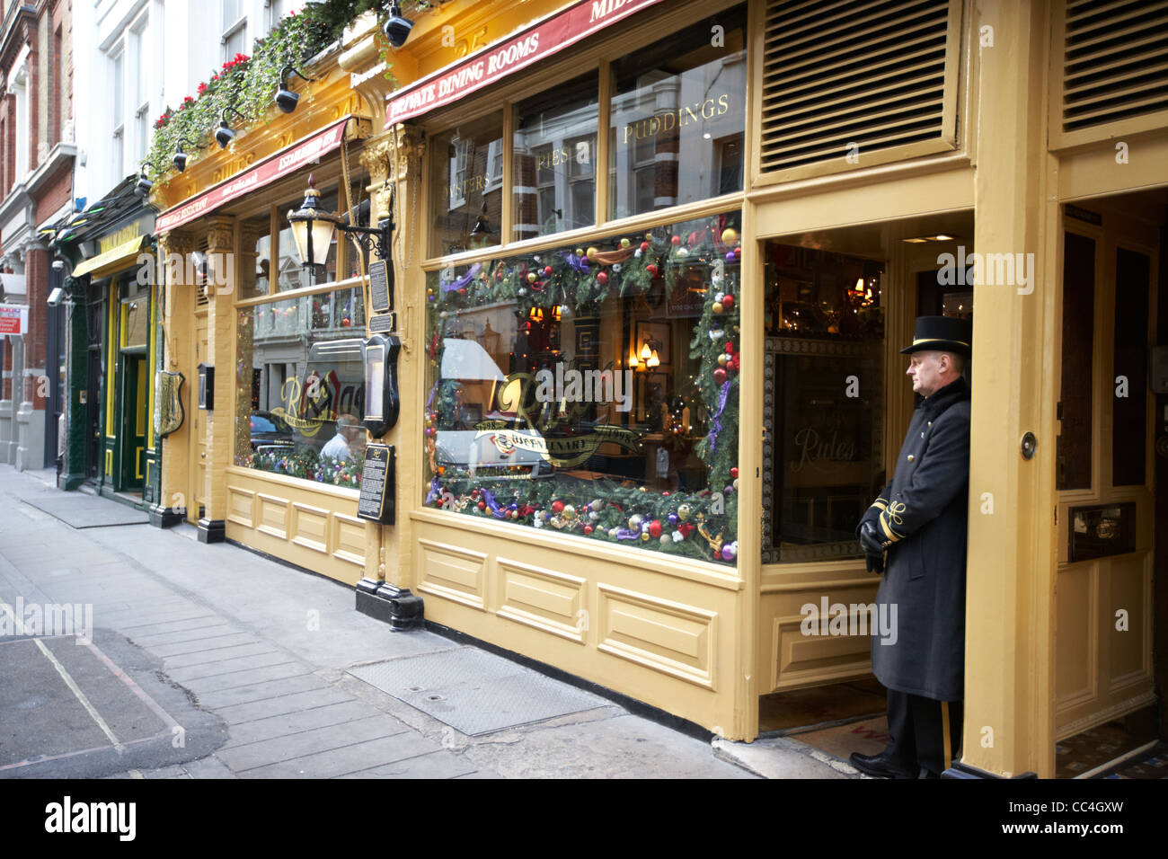 Restaurant règles et portier maiden lane Covent garden London England uk united kingdom Banque D'Images