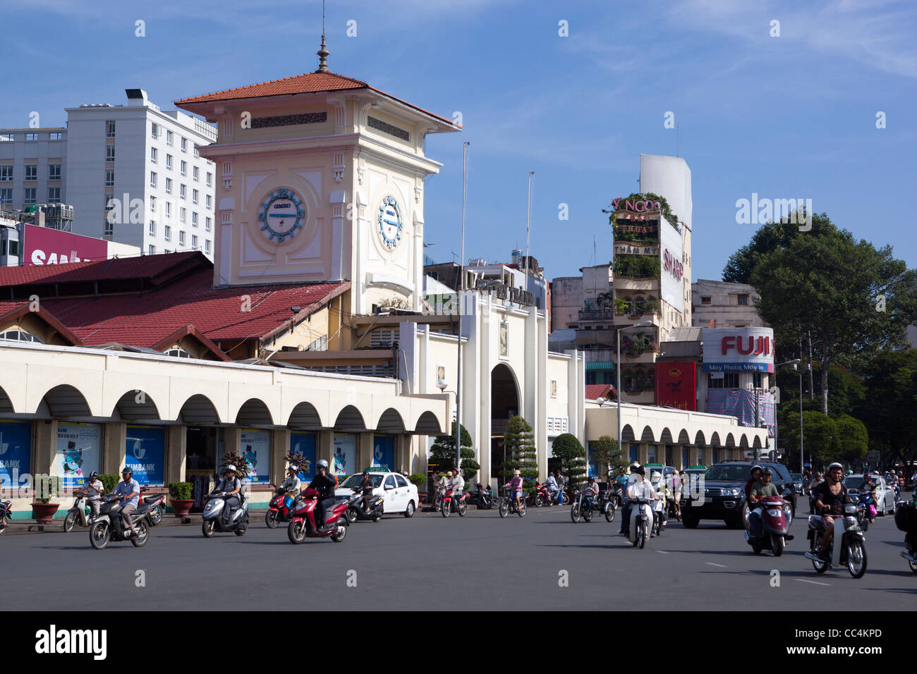Marché de Ben Thanh Ho Chi Minh City Banque D'Images