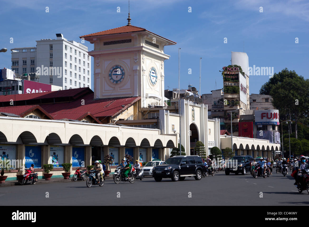 Marché de Ben Thanh Ho Chi Minh City Banque D'Images