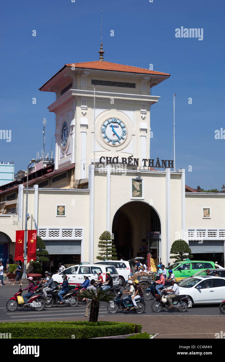 Marché de Ben Thanh Ho Chi Minh City Banque D'Images