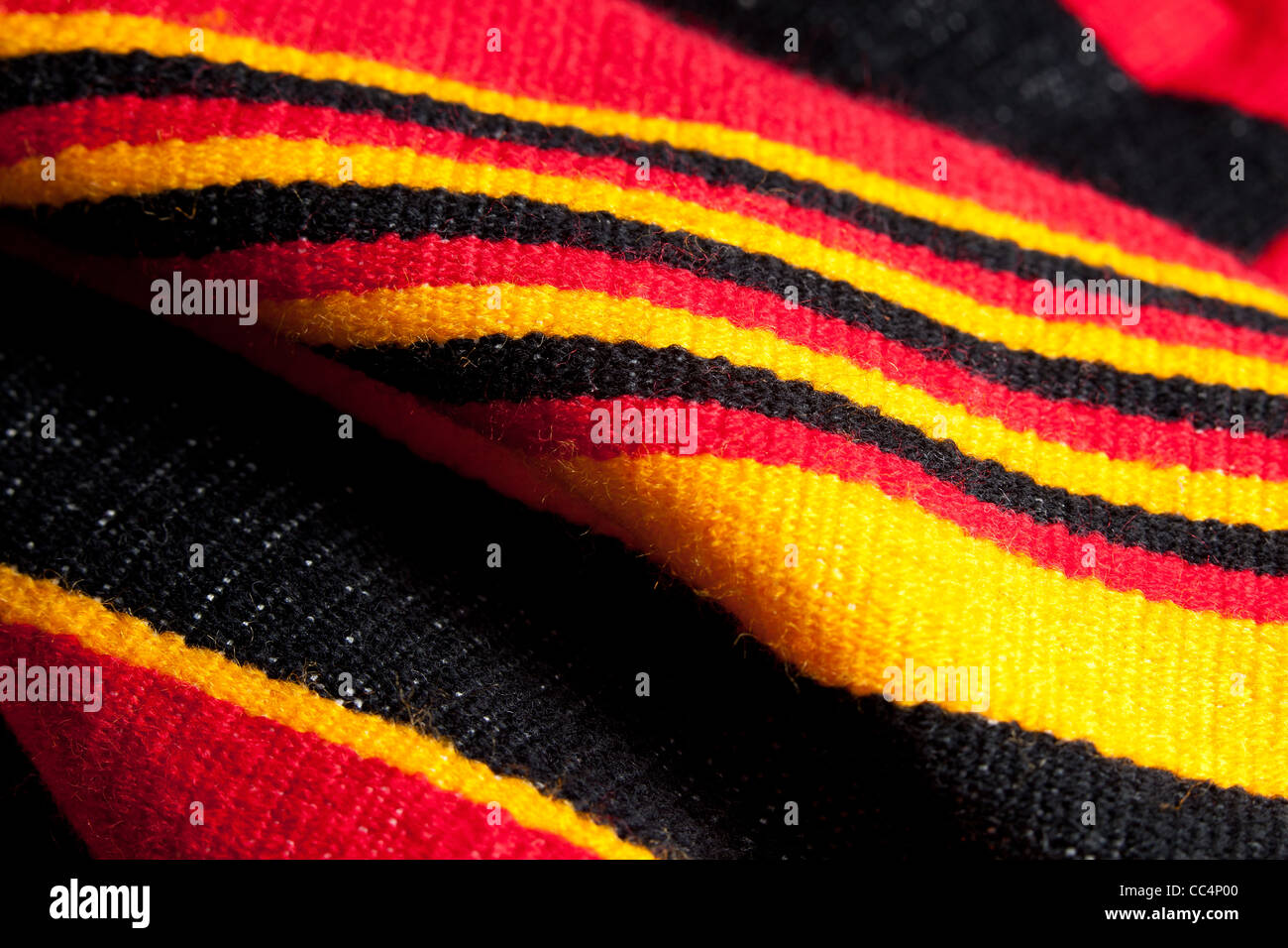 L'Afrique des textiles tissés tribal coloré à rayures colorées en textile pattern faite par la tribu Dorze en Afrique. Banque D'Images