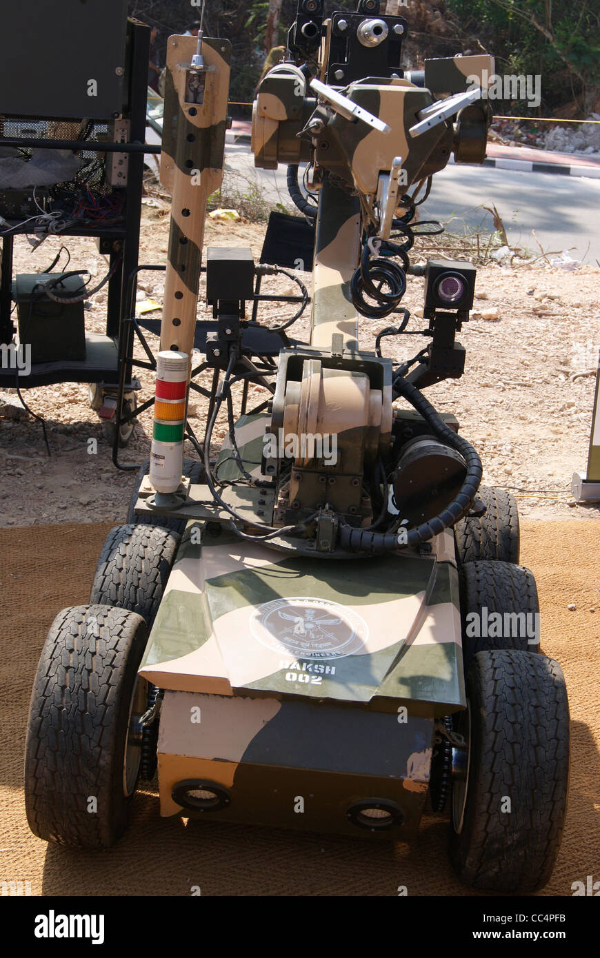 Daksh armés.Robot Robot plus moderne des affaires indiennes la force militaire (Armée de l'Inde) Banque D'Images