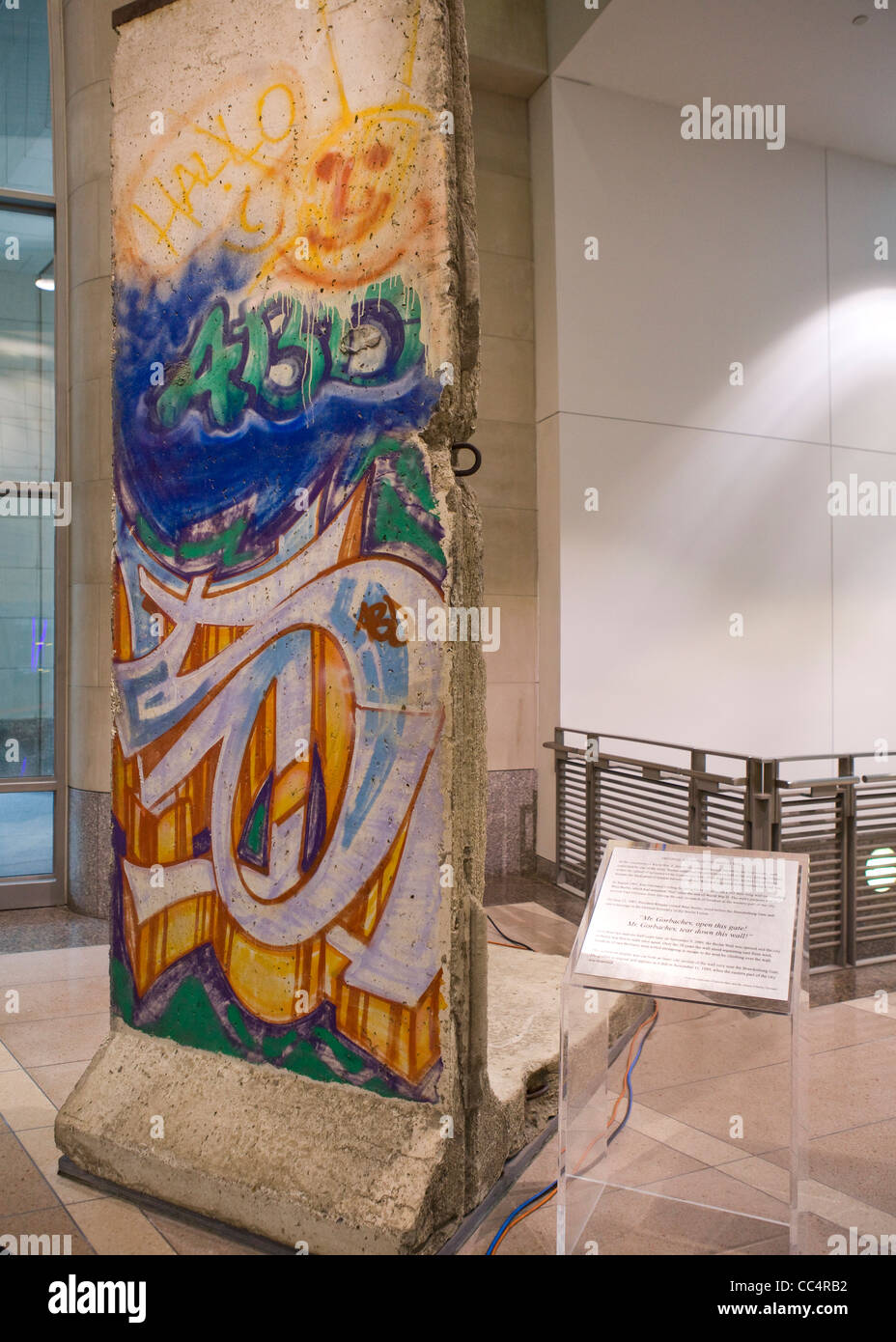 Une section du mur de Berlin Banque D'Images