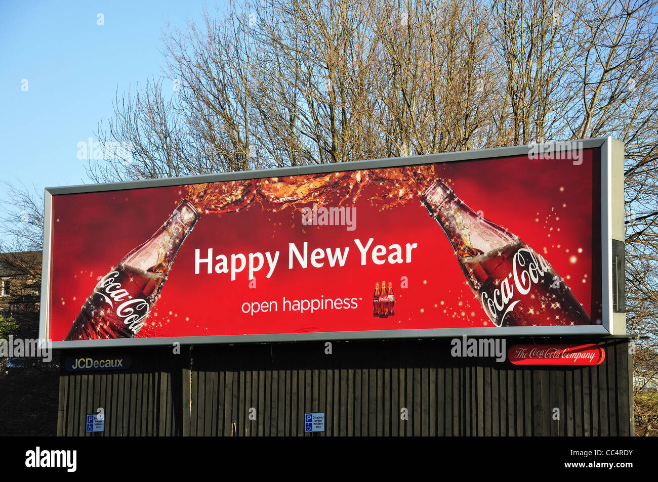 Coca-Cola panneau d'affichage au centre-ville de Newcastle Upon Tyne, Tyne et Wear, Angleterre, Royaume-Uni Banque D'Images