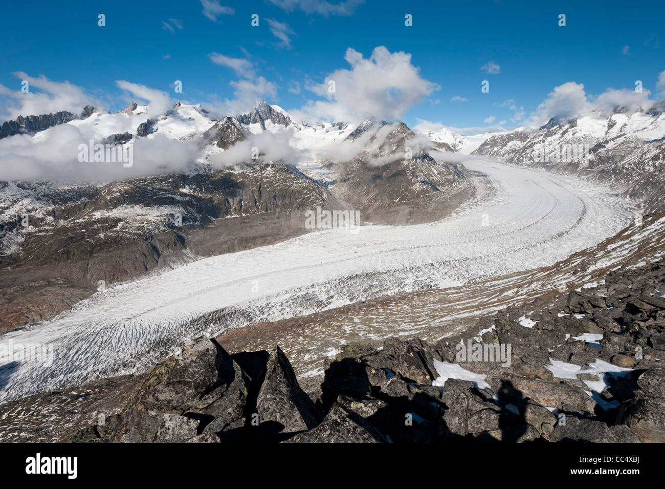 Plus Grand Glacier d'Aletsch Glacier d'Europe, les Alpes Bernoises, Suisse  Photo Stock - Alamy