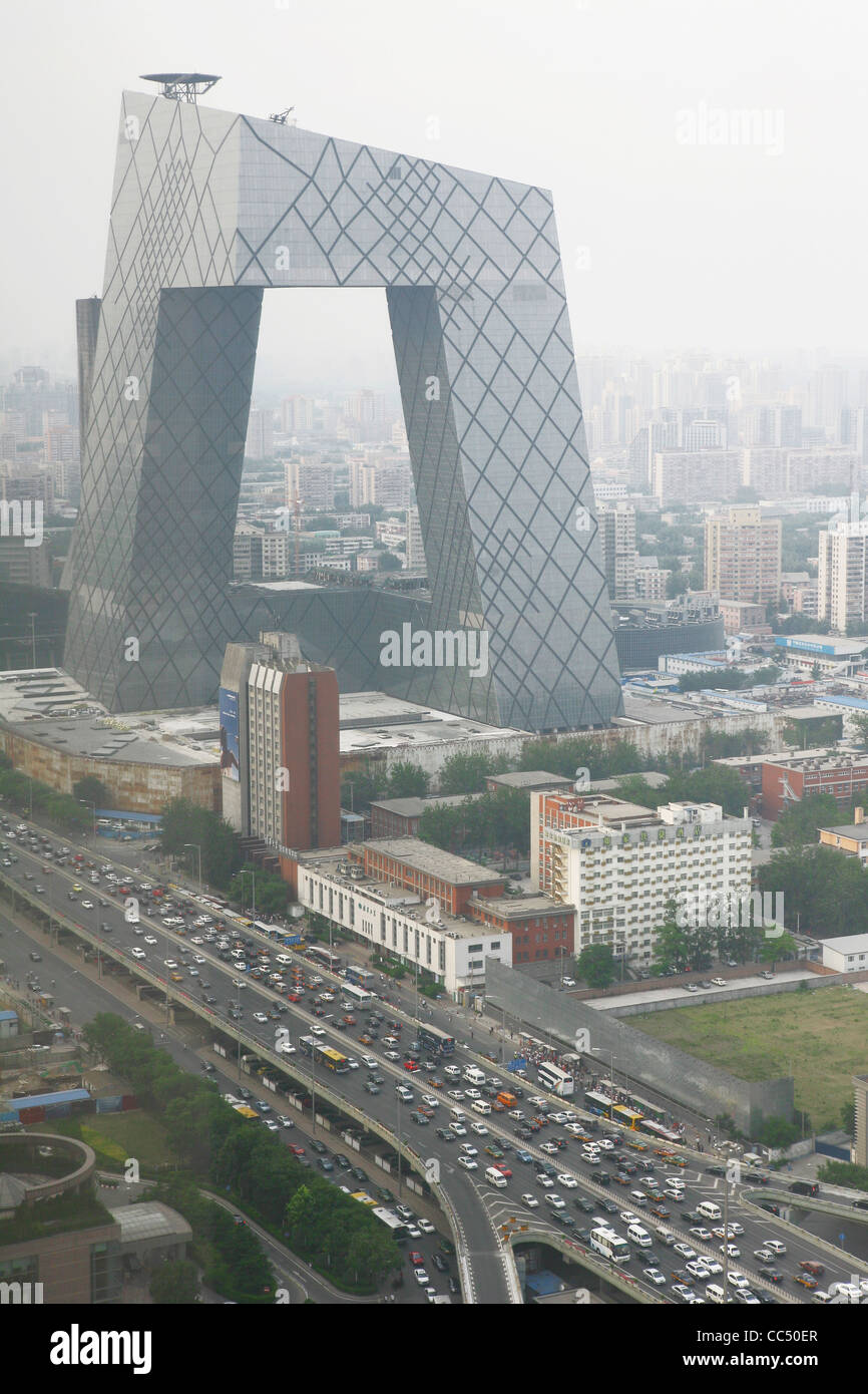 Siège CCTV, Beijing, Chine Banque D'Images