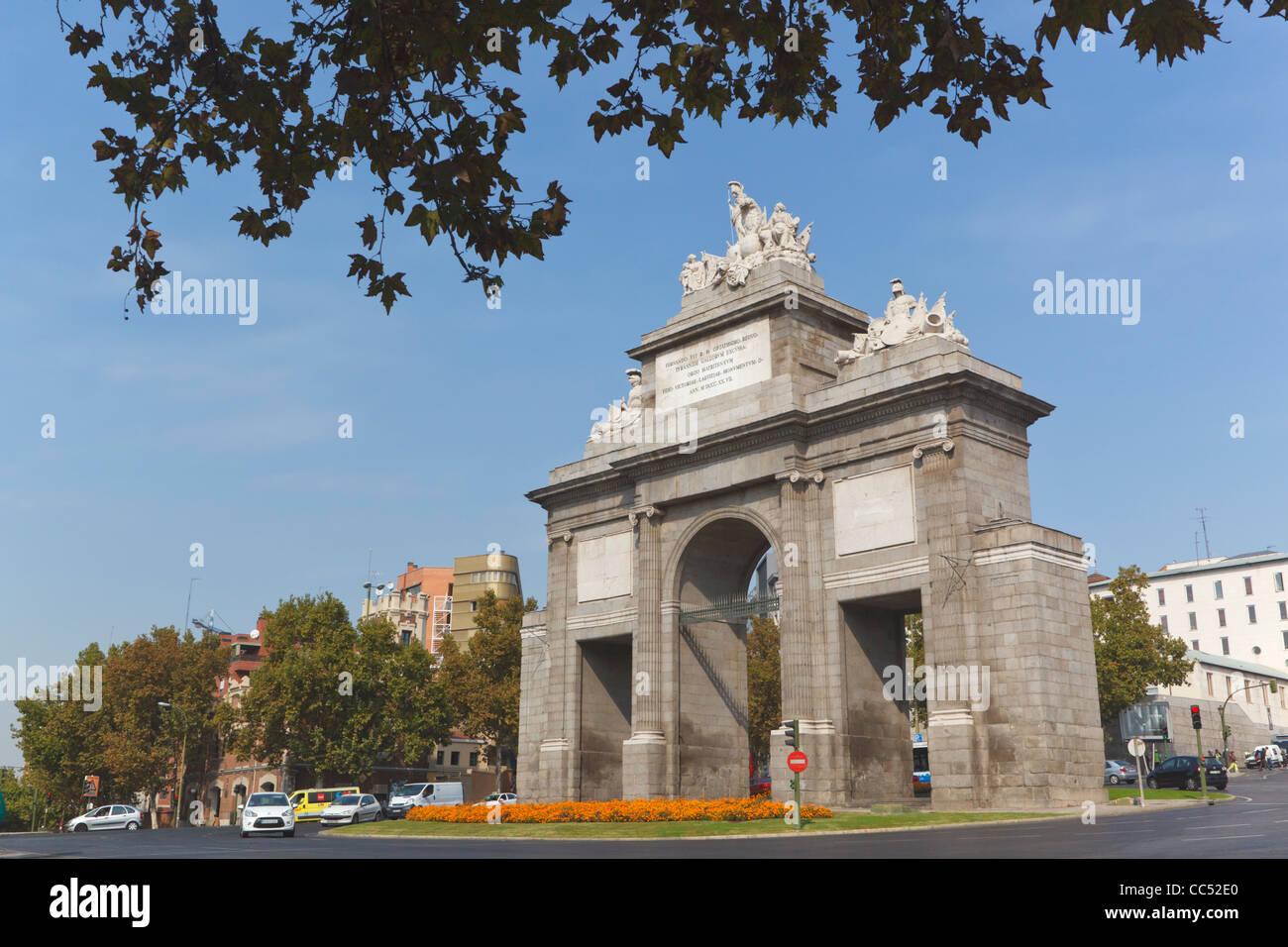 Madrid, Espagne. Glorieta de Embajadores. Banque D'Images