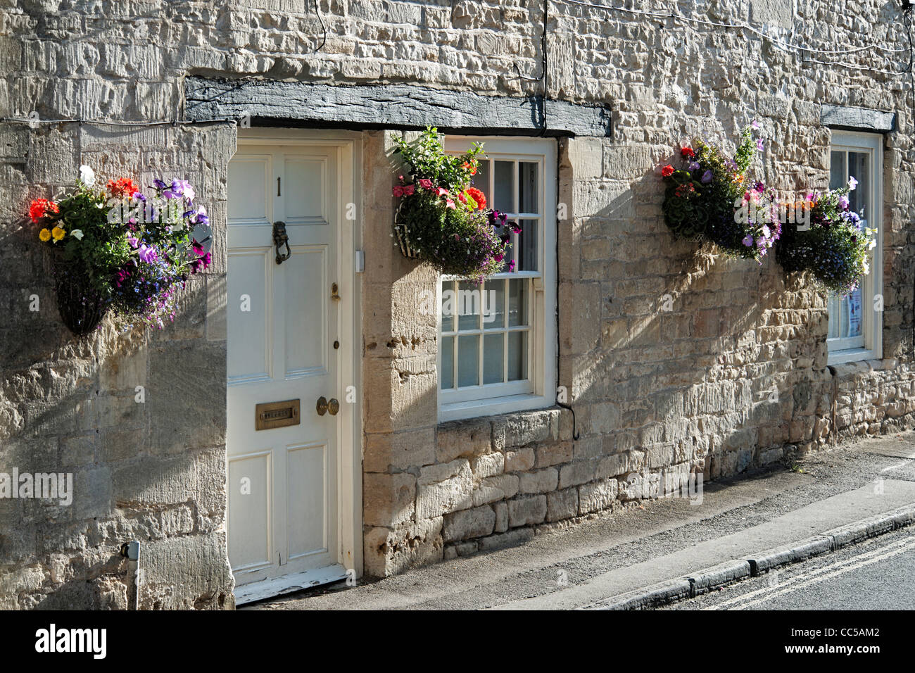 Maison mitoyenne à Minchinhampton, Gloucestershire Banque D'Images