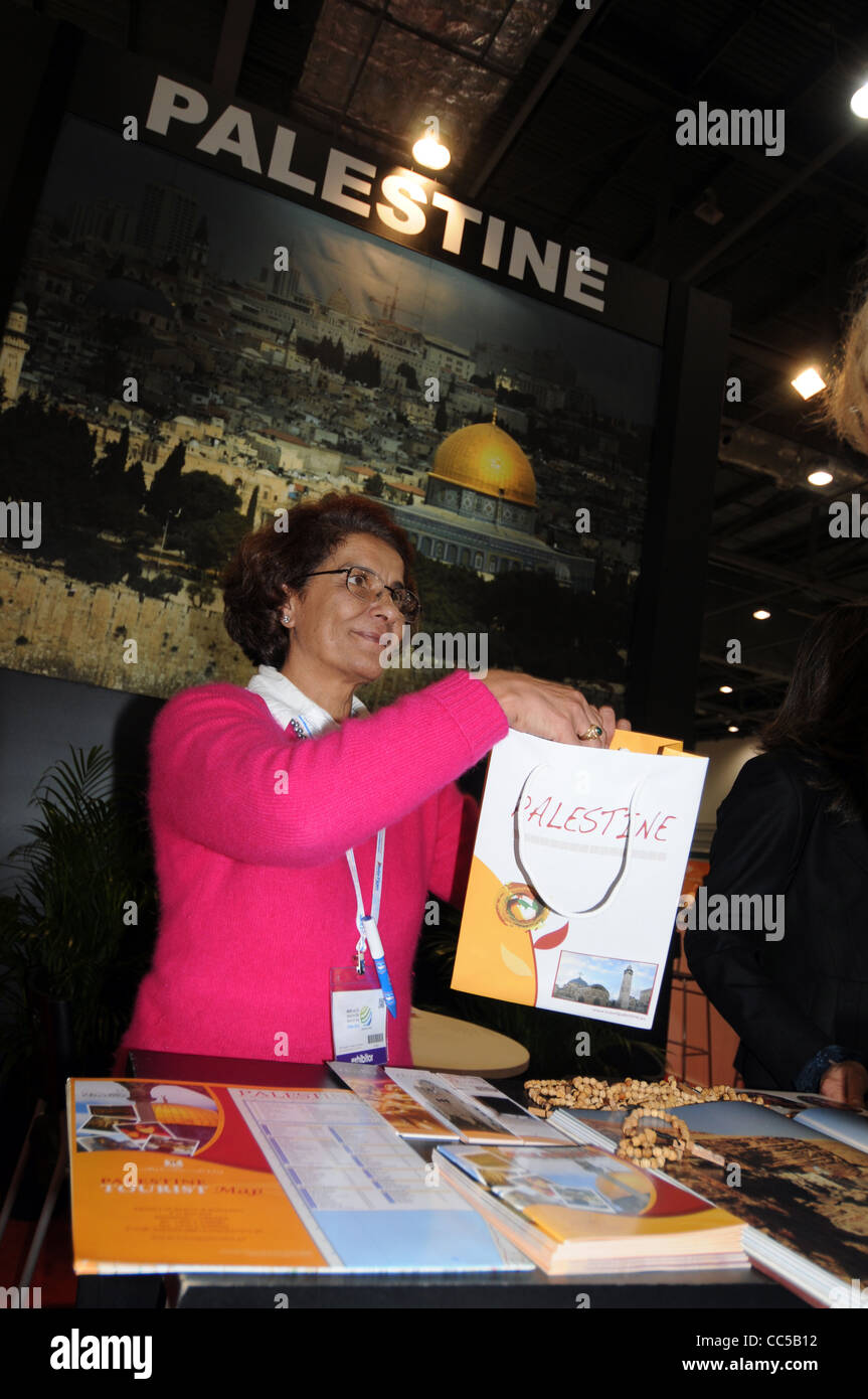 Stand de Palestine au World Travel Market, Banque D'Images