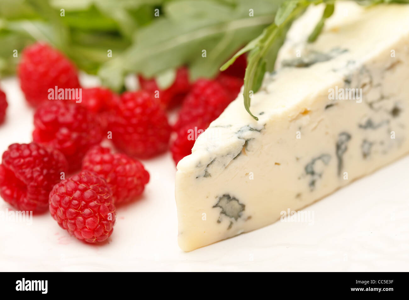 Framboise et fromage Banque D'Images