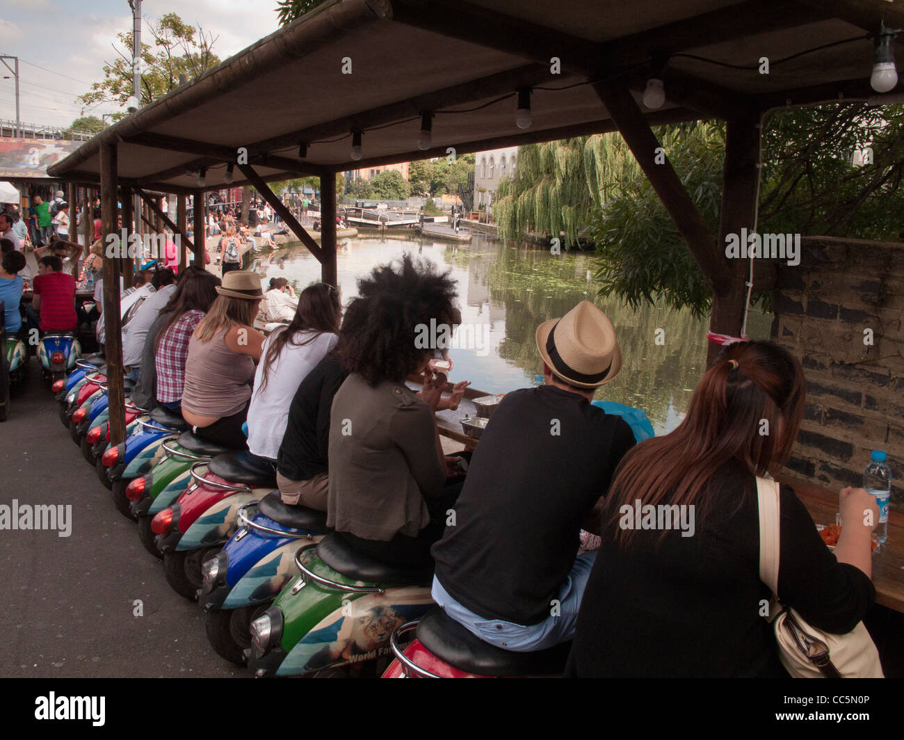 Camden Lock,London-stands de nourriture Banque D'Images