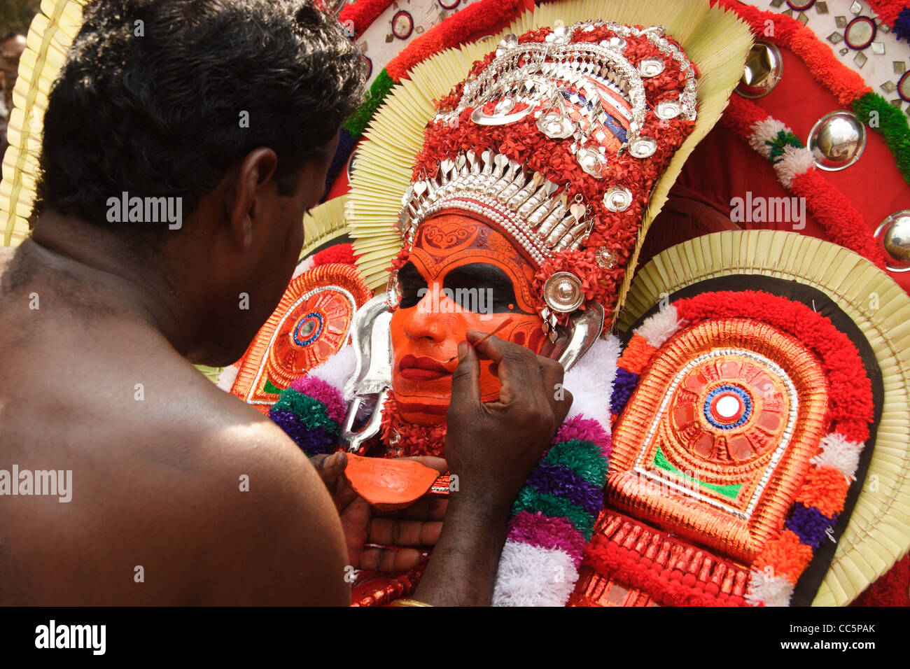 Theyyam-maquillage Banque D'Images
