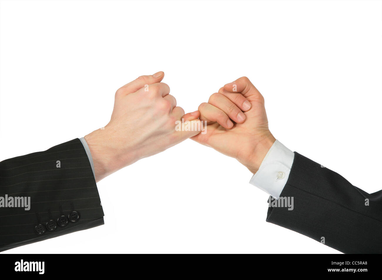 Deux mains, associée par les doigts Banque D'Images