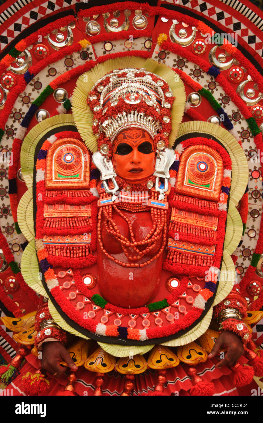 Gros plan, Theyyam shot Banque D'Images