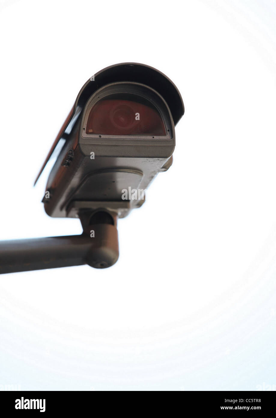 Appareil photo numérique de sécurité CCTV over white Banque D'Images