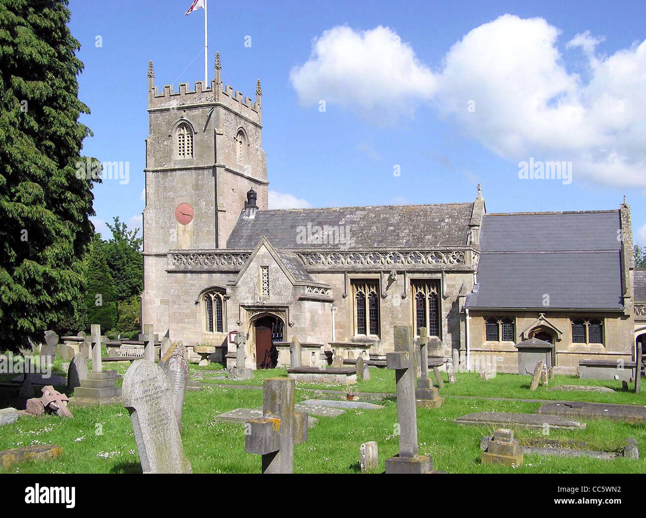 St Nicholas Church, Bathampton, près de Bath, en Angleterre. Banque D'Images