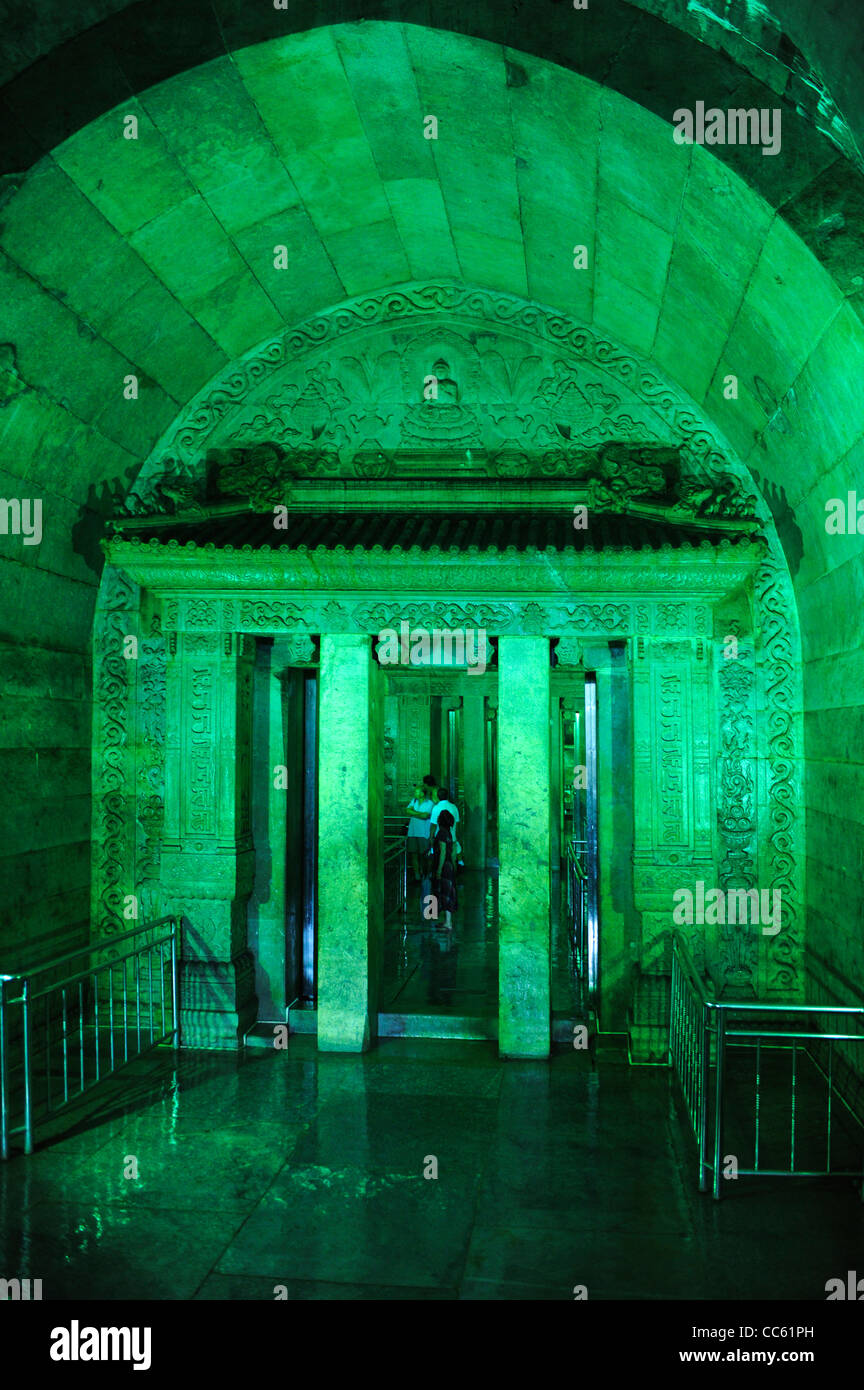 Le palais souterrain de Yu tombe de l'empereur Qianlong, l'Est de Lhassa, tombes Qing, Hebei, Chine Banque D'Images